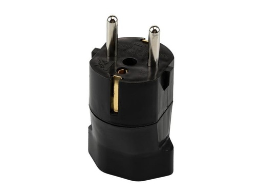 [90241179 1382980] Max Hauri Adapterstecker Schuko Stecker zu T21 Buchse Schwarz