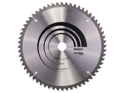 [90241227 1338594] Bosch Professional Kreissägeblatt Optiline Wood, 305 x 30 x 2.5 mm, Z 60