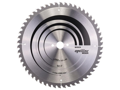 [90241280 1338620] Bosch Professional Kreissägeblatt Optiline Wood, 350 x 30 x 3.5 mm, Z 54
