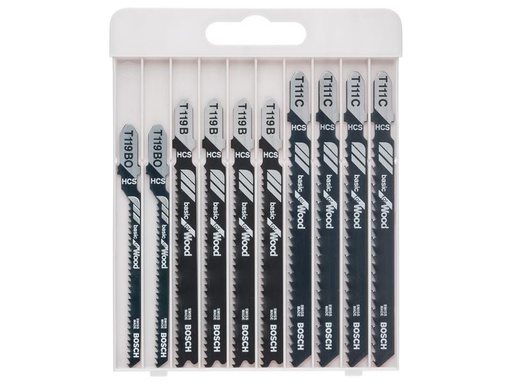 [90241359 1338095] Bosch Professional Stichsägeblätter-Set Basic for Wood, 10-teilig