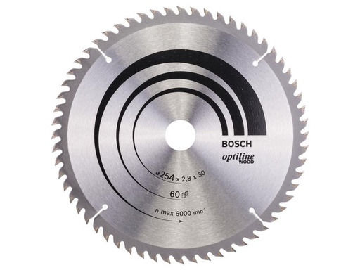 [90241513 1338597] Bosch Professional Kreissägeblatt Optiline Wood, 254 x 30 x 2.8 mm, Z 60