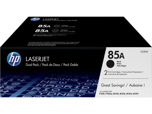[90041507 240114] HP Toner Nr. 85A (CE285AD) Black (2er-Pack)