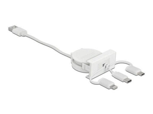 [90241651 1404573] Delock Easy 45 Modul USB A - Lightning/Micro-USB B/USB C 0.5 m
