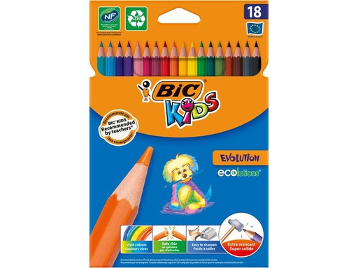 [90241743 1387645] BIC Farbstifte Kids Evolution Ecolutions 18er Pack