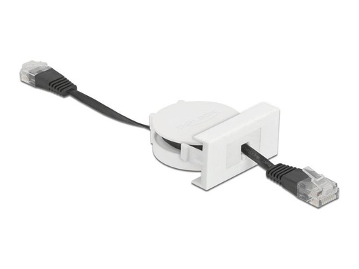 [90241805 1404571] Delock Easy 45 Modul Aufrollkabel Cat 5e, SF/UTP, 0.5 m, Schwarz