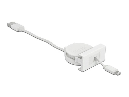 [90241823 1404560] Delock Easy 45 Modul USB 2.0 Ausrollkabel USB A - Lightning 0.5 m