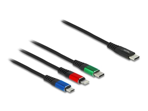 [90241840 1404553] Delock USB-Ladekabel USB C - Lightning/Micro-USB B/USB C 1 m