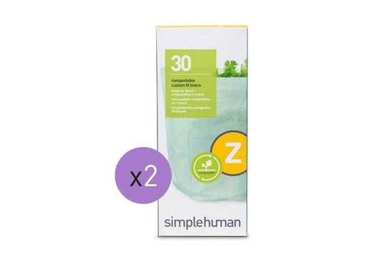 [90242044 1345945] Simplehuman Müllbeutel 4 l, 30 Stück