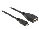 Delock USB-OTG-Kabel  Micro-USB B - USB A 0.5 m