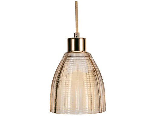 [90041712 1131706] Pauleen Pendelleuchte Gleaming Gold 1x E27, Gold / Messing