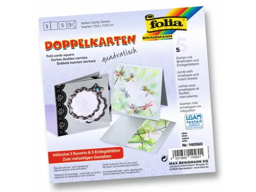 [90041760 565736] Folia Blankokarte 220 g/m² quadratisch Silber