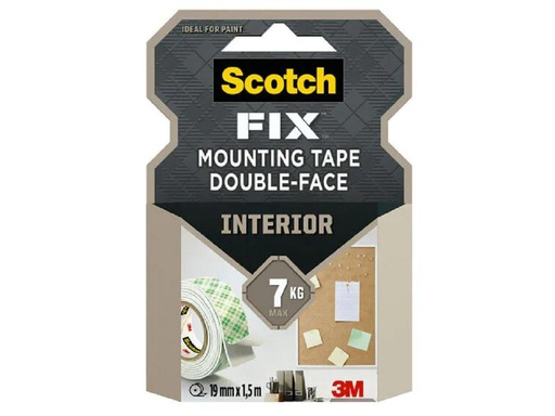 [90242579 1387517] 3M Innenmontageband Scotch-Fix 19 mm x 1.5 m, Weiss