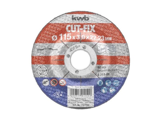 [90041805 492640] kwb Trennscheibe CUT-FIX, Metall Ø 115 x 3.0 mm