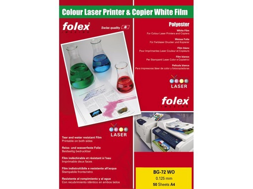 [90041813 281701] Folex Folie BG-72 WO A4 Laserfolie