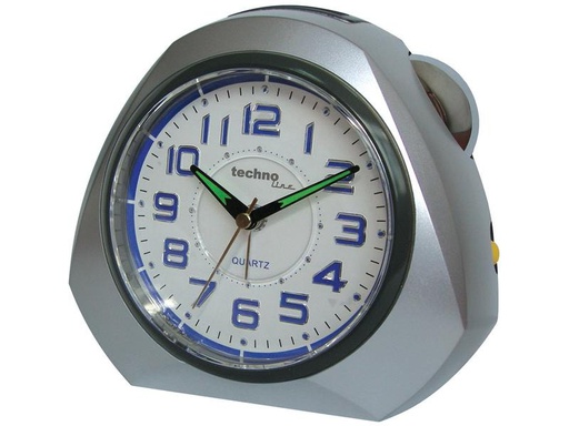 [90242686 1411559] Technoline Klassischer Wecker Modell XXL Silber