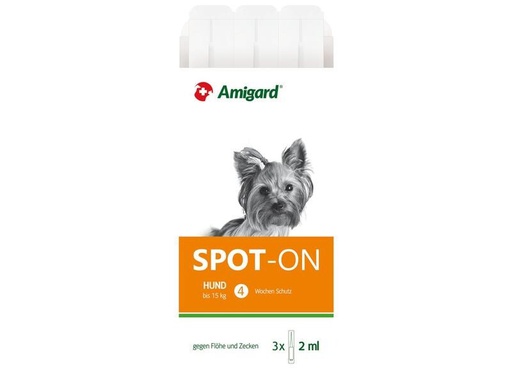 [90242775 1385920] Amigard Anti-Parasit-Tropfen Spot-on Hund, 3 x 2 ml