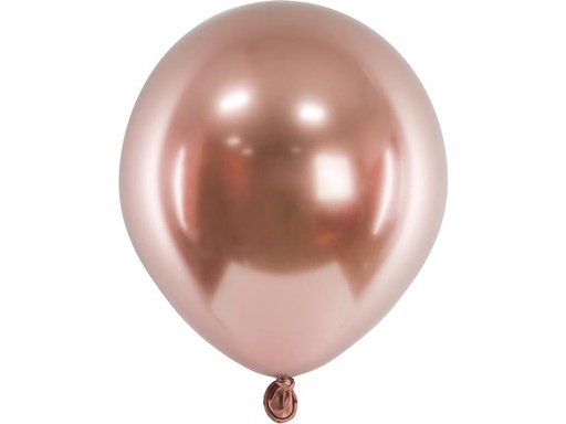 [90242817 1330509] Partydeco Luftballon Glossy Rosegold, Ø 12 cm, 50 Stück