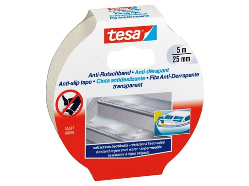 [90004170 339105] tesa Anti-Rutschband 5 m x 25 mm Transparent