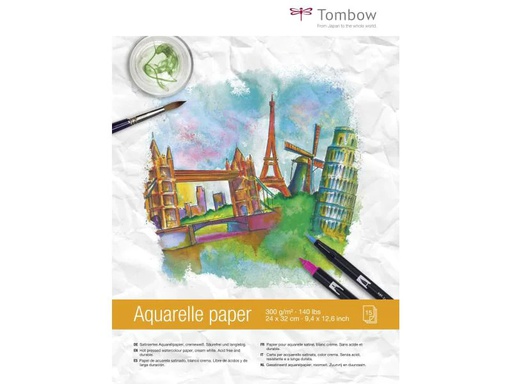 [90041958 851704] Tombow Aquarellblock 24 x 32 cm 24 x 33 cm