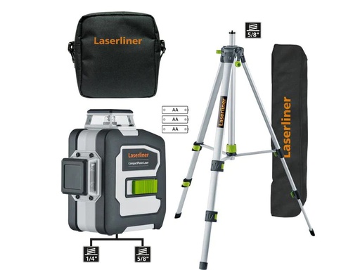 [90243124 1390893] Laserliner Kreuzlinien-Laser CompactPlane 3G Set 150 30 m