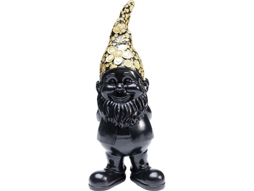 [90243222 1384205] Kare Dekofigur Zwerg Stehend 30 cm, Schwarz/Gold