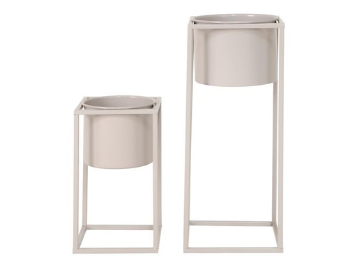 [90243360 1374059] House Nordic Blumentopf Marla 2 Stück, Beige