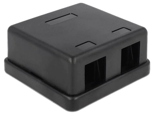 [90042028 285441] Delock Gehäuse Keystone 2-fach, schwarz