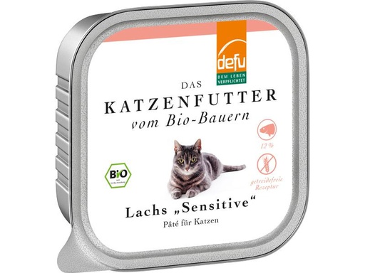 [90243384 1401334] defu Nassfutter Sensitive Pâté Bio Lachs, 100 g