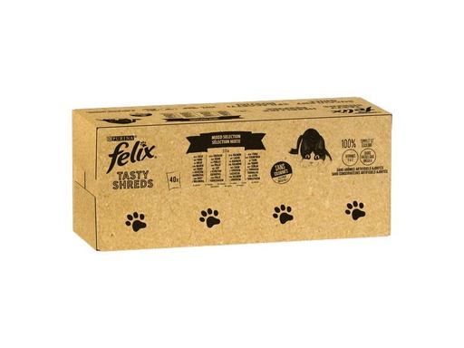 [90243397 1402940] Felix Nassfutter Tasty Shreds Mix, 80 x 80g