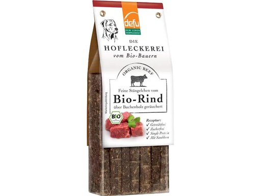 [90243474 1401349] defu Snack Feine Stängelchen Bio Rind, 125 g