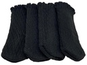 Dameco Bodenschoner Uni 4er Set, Schwarz