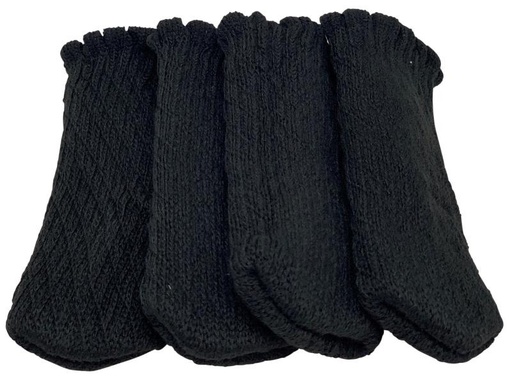 [90243533 1402958] Dameco Bodenschoner Uni 4er Set, Schwarz