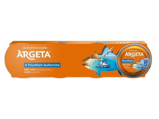 [90243695 1419345] Argeta Brotaufstrich Thunfisch MSC 4 x 95 g