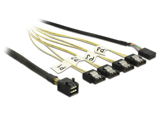 [90042134 522111] Delock SATA-Kabel 4x SATA-SFF-8643 Reverse Breakout 50 cm