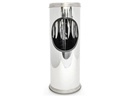 relaxdays Standascher aus Edelstahl Silber