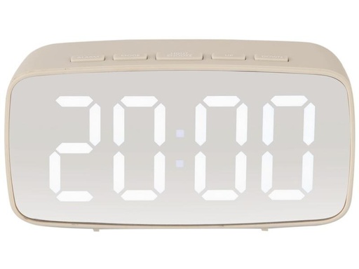[90243983 1327800] KARLSSON Digitalwecker Mirror oval Weiss