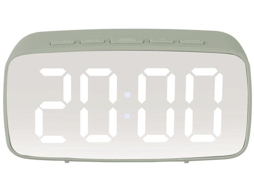 [90244032 1327799] KARLSSON Digitalwecker Mirror oval Grün