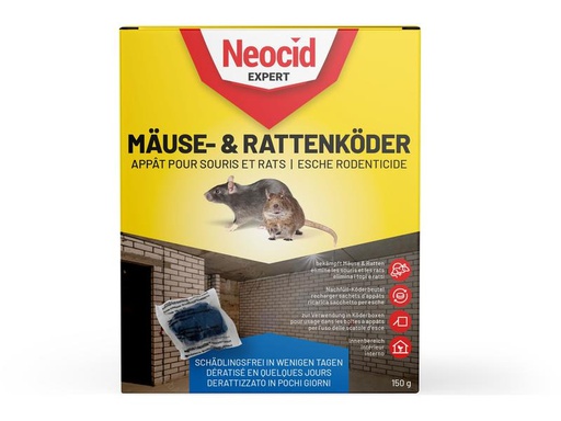 [90244184 1422094] Neocid Expert Mäuse- und Rattenköder – Nachfüll-Köderbeutel, 1 Stück