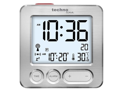 [90244196 1411558] Technoline Funkwecker WT 265 Silber