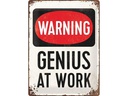 Nostalgic Art Schild Genius at Work 30 x 40 cm, Metall