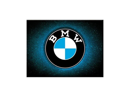 [90244231 1390006] Nostalgic Art Haftmagnet BMW – Logo Blue Shine 1 Stück, Blau/Schwarz/Weiss