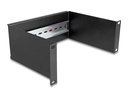Delock Hutschienenpanel 2HE 10, Schwarz