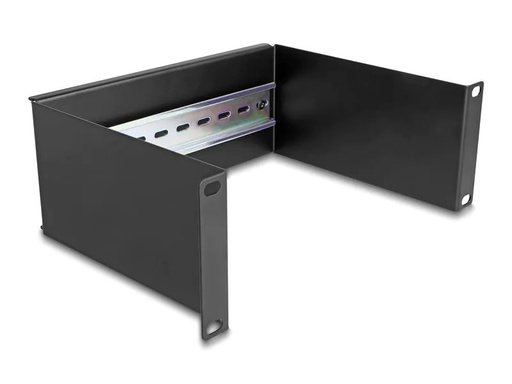 [90244392 1422712] Delock Hutschienenpanel 2HE 10, Schwarz