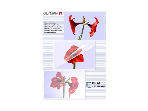 [90042269 203274] Olympia Laminierfolie A4 ,125 µm, 100 Stück, Glänzend