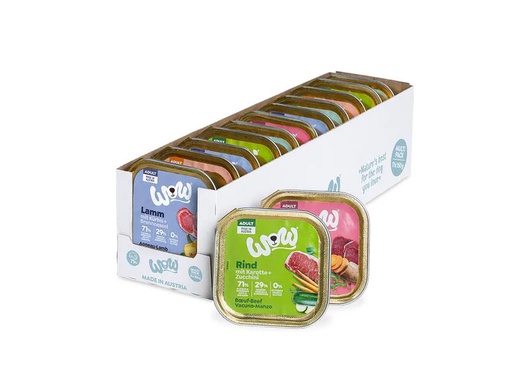 [90244546 1421607] WOW Nassfutter Multipack Adult Schalen 11 x 150g