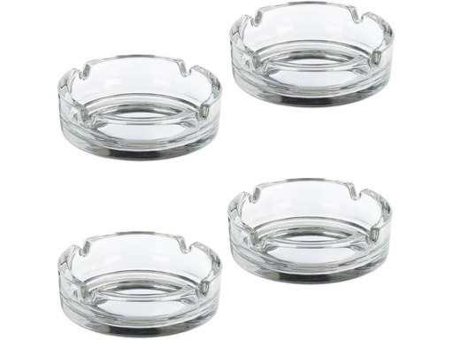 [90244648 1414823] relaxdays Aschenbecher aus Glas 4er Set, Transparent
