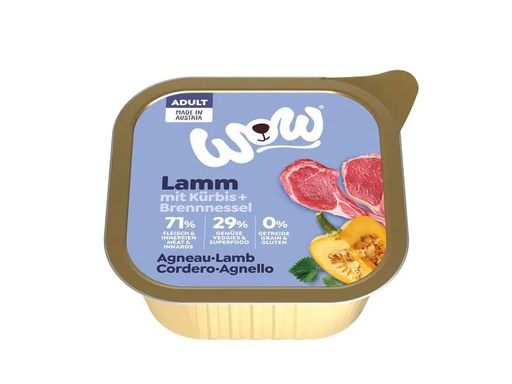 [90244741 1421604] WOW Nassfutter Adult Lamm Schale 150g