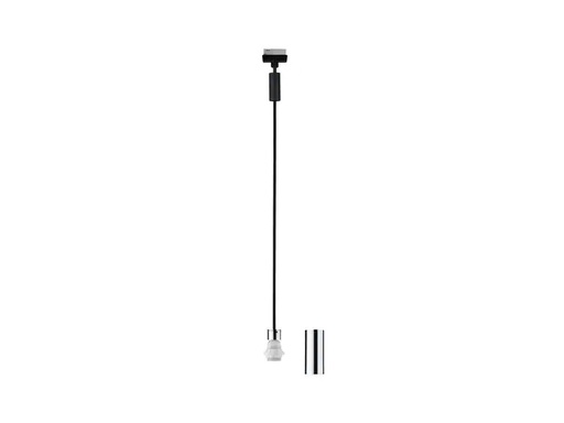 [90244904 1416023] Paulmann Pendelleuchte Urail 2Easy Basic, 1xE27, 20 W, Schwarz/Chrom