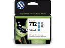 HP Tinte Nr. 712 (3ED77A) Cyan (3er-Pack)