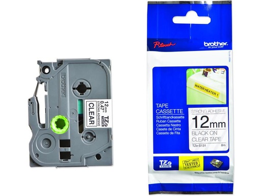 [90245048 1407738] Brother Beschriftungsband TZE-s131 Schwarz auf Transparent